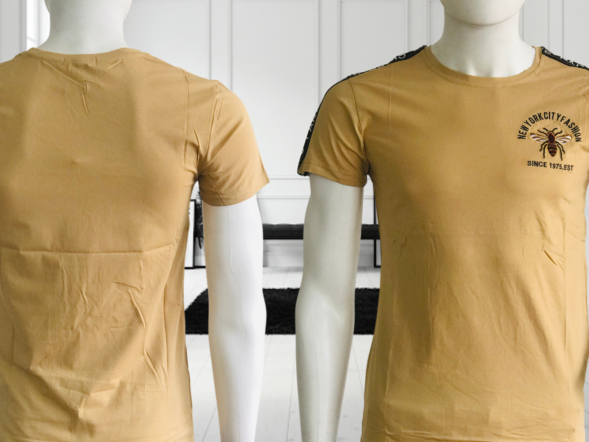 Playera Unisex. Elegante Abeja Bordada