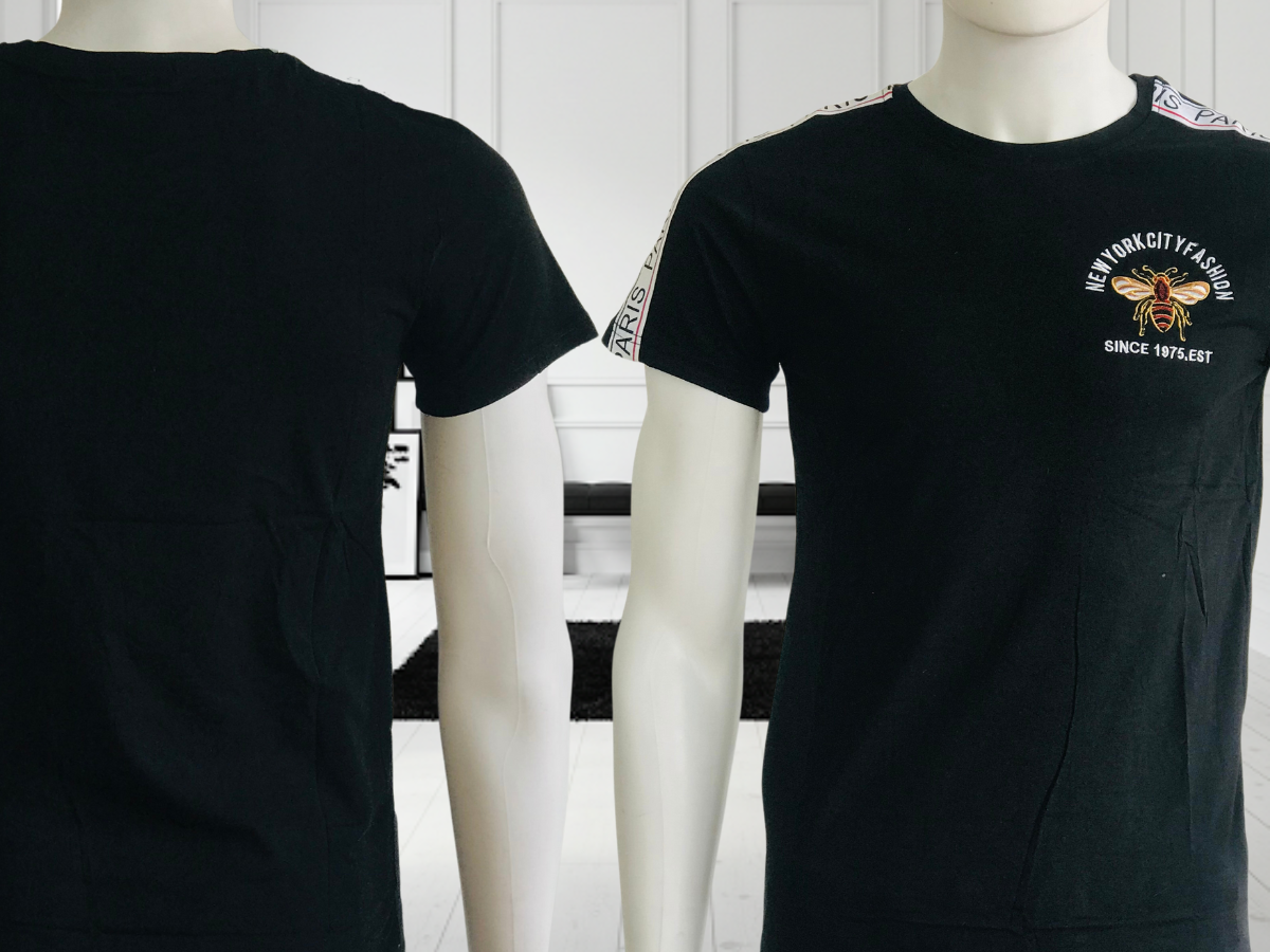 Playera Unisex. Elegante Abeja Bordada
