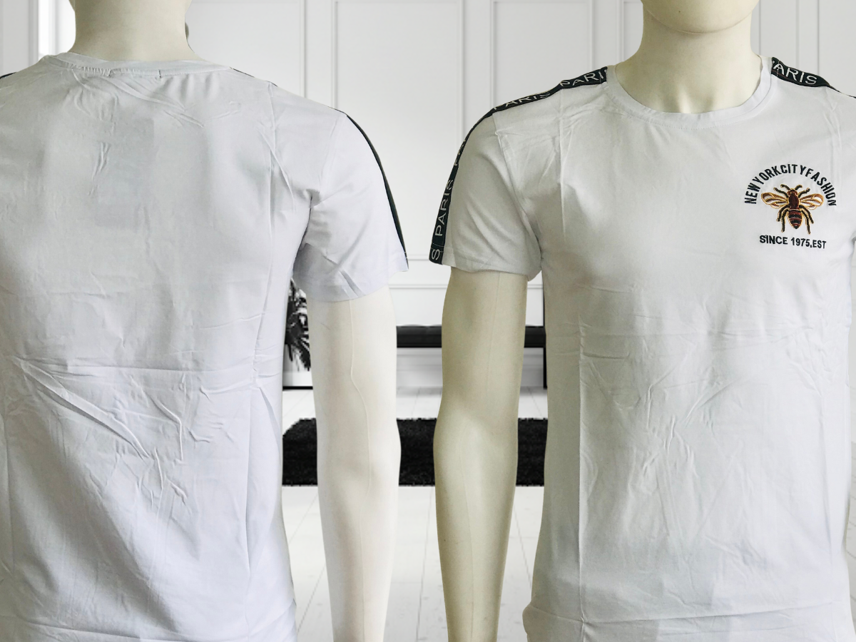 Playera Unisex. Elegante Abeja Bordada