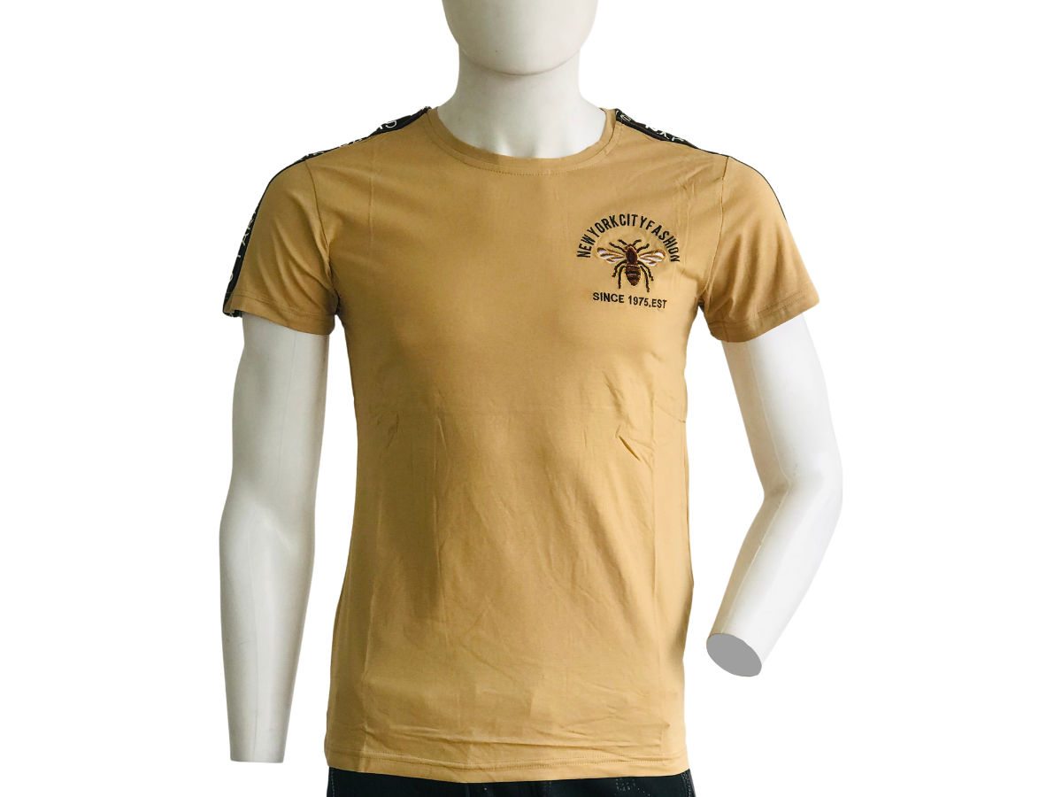 Playera Unisex. Elegante Abeja Bordada