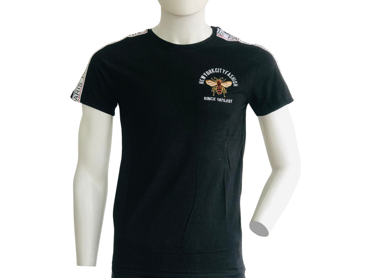 Playera Unisex. Elegante Abeja Bordada